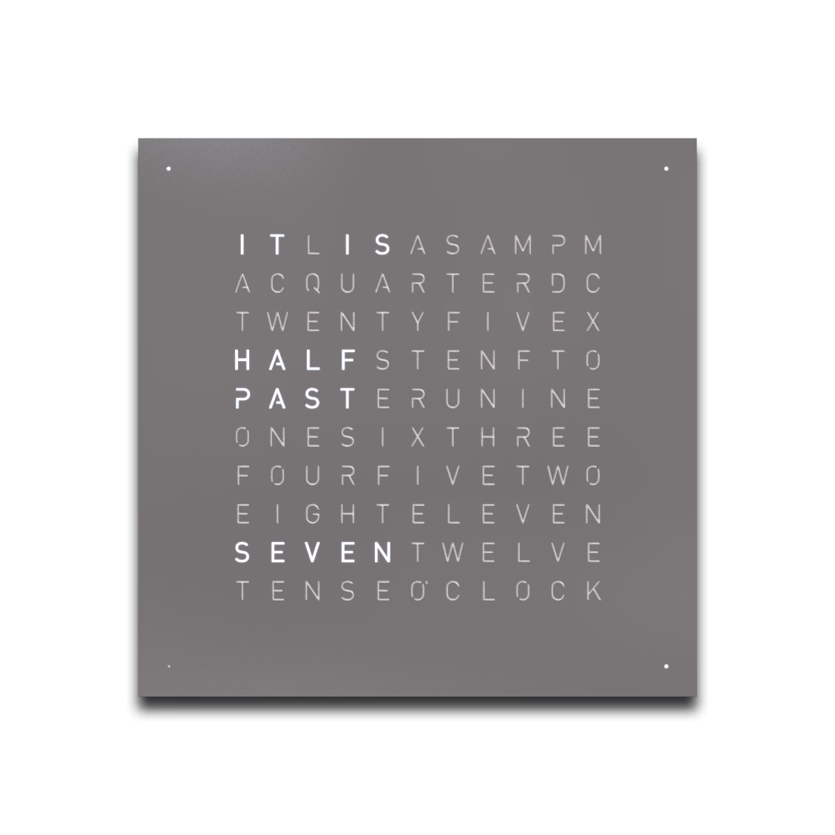 QLOCKTWO EARTH 45 GREY PEPPER