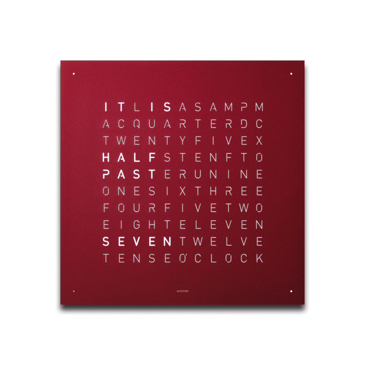 QLOCKTWO EARTH 45 RED VELVET