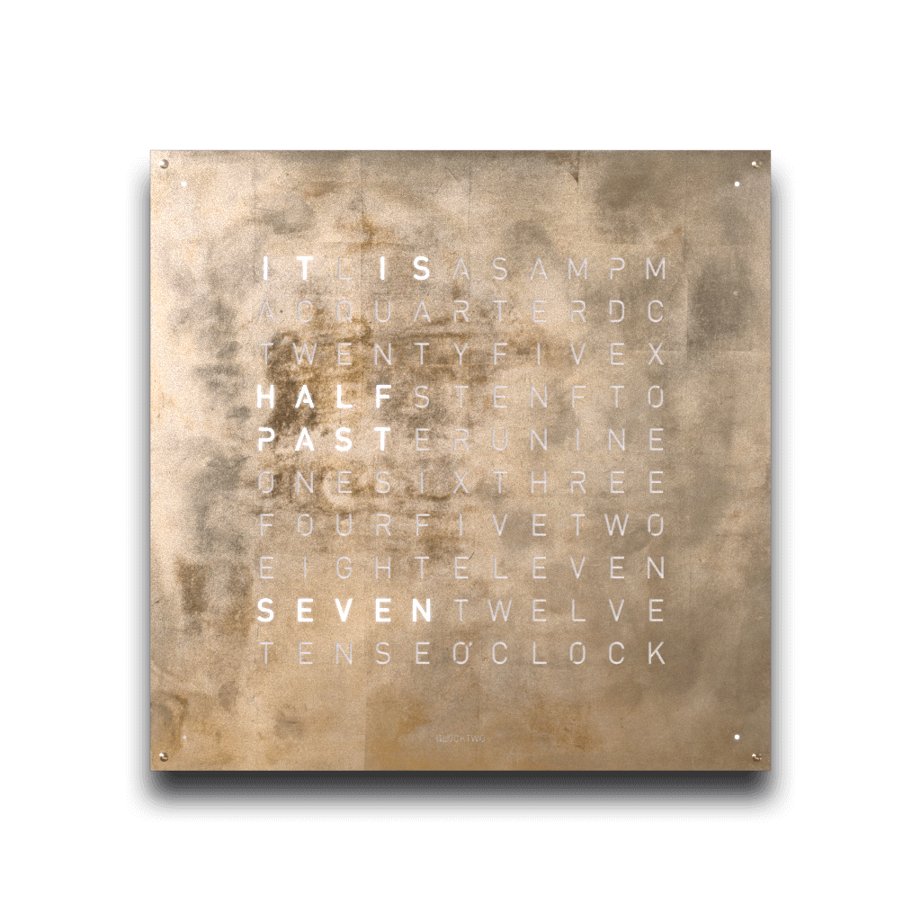 QLOCKTWO EARTH 90 CREATOR'S EDITION SILVER & GOLD