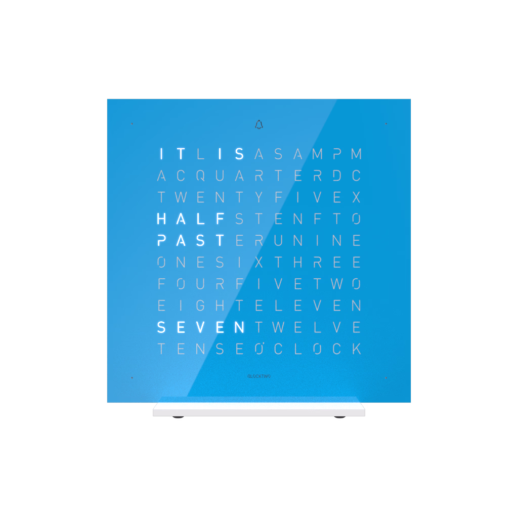 QLOCKTWO EARTH 13.5 PURE BLUE CANDY