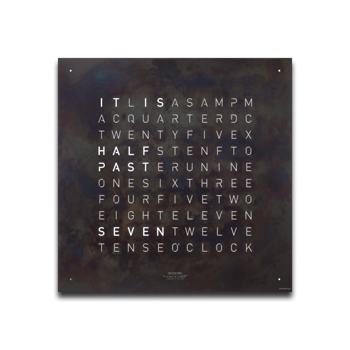 QLOCKTWO EARTH 45 CREATOR'S EDITION RAW IRON
